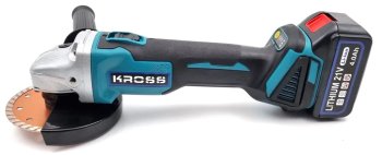 Шлифмашина угловая KROSS К-125 21В Li-lon 2x4Ач 125мм