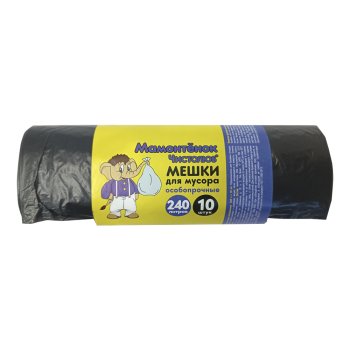 Пакеты для мусора Чистолюб прочные 240л 10шт 40мкм Пакеты для мусора Чистолюб прочные 240л 10шт 40мкм