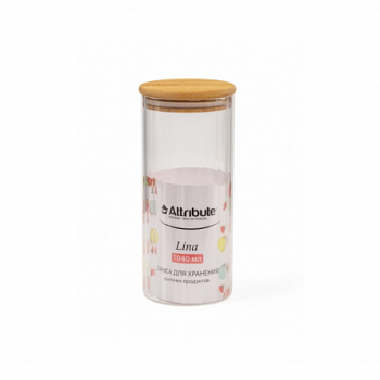 Банка для сыпучих продуктов Attribute LINA 1,04л стекло