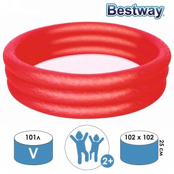 Бассейн надувной Bestway Play 102х102х25см 101л