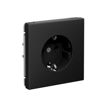 Розетка силовая силовая встраиваемая Systeme Electric ARTGALLERY с заземлением, цвет карбон, арт. GAL001043s