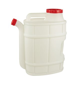 Канистра хозяйственная пищевая Бочонок со сливом 20л белая