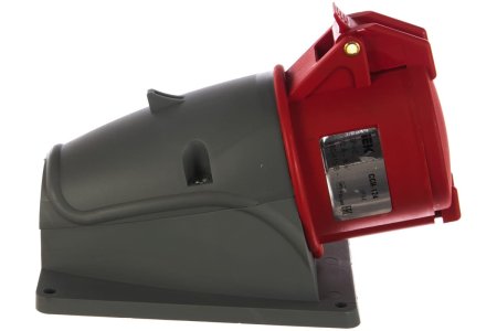 Розетка силовая накладная IEK 32А 380В 3К+З красная прямая IP44