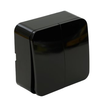 Выключатель накладной STEKKER София 2 кл. черный, арт. 49293