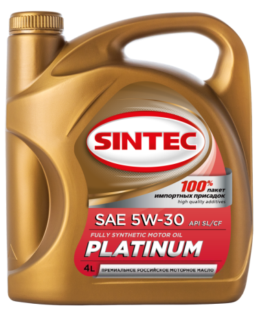 Масло моторное SINTEC PLATINUM SAE 5W30 4л SL/CF