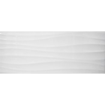 Плитка настенная White Planet, волна, белая 60х25х0,9 см