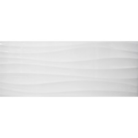 Плитка настенная White Planet, волна, белая 60х25х0,9 см