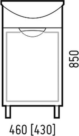 Тумба напольная Монро 85х40х33см цвет белый