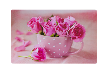 Термосалфетка 41х 26см ПВХ Цветочный рай розовый