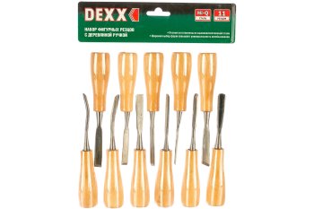Набор резцов по дереву Dexx 11 шт