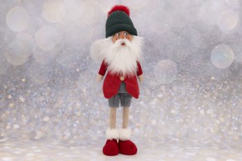 Мягкая игрушка Гном в шапке 45х14см красный пластик