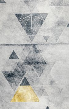 Дорожка против скольжения Треугольники 80см серо-золотая