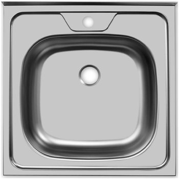 Мойка накладная Стандарт нержавеющая сталь 50х50х14,5см серый/серебряный Мойка накладная Стандарт нержавеющая сталь 50х50х14,5см серый/серебряный