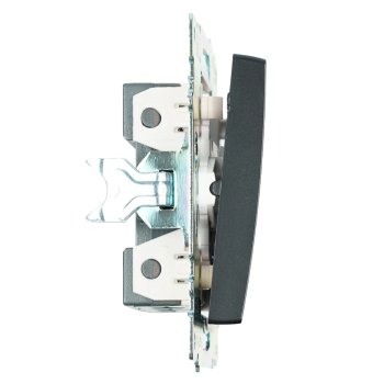 Выключатель встраиваемый STEKKER Катрин 1 кл. черный, без подсветки, арт. GLS10-7103-05