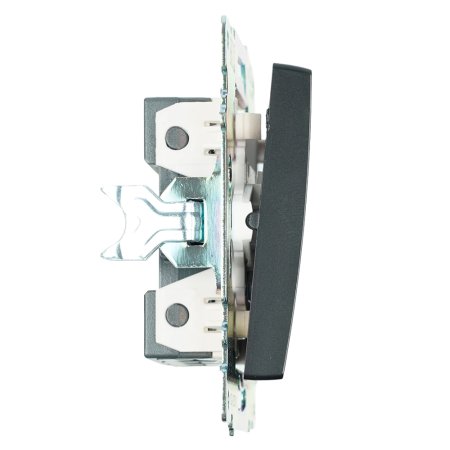 Выключатель встраиваемый STEKKER Катрин 1 кл. черный, без подсветки, арт. GLS10-7103-05