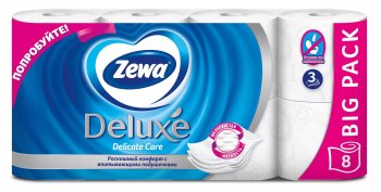 Бумага туалетная Zewa Deluxe 8шт Бумага туалетная Zewa Deluxe 8шт