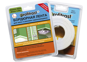 Лента бордюрная Profitrast 60 мм x 3,35м белый