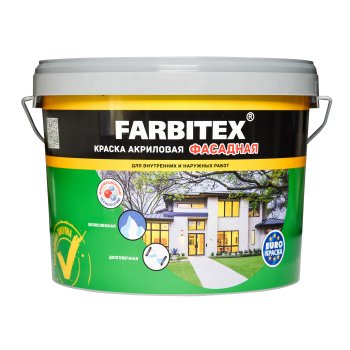 Краска водно-дисперсионная ABC-Farben FARBITEX фасадная белая 13 кг