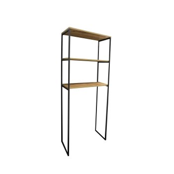 Шкаф над стиральной машинкой напольный GRUNGE LOFT 170х65х30см черный