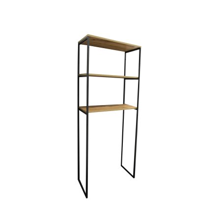 Шкаф над стиральной машинкой напольный GRUNGE LOFT 170х65х30см черный