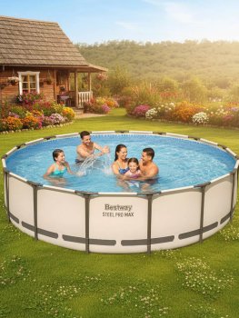 Бассейн каркасный Bestway Steel Pro Max 457х457х107см 14970л