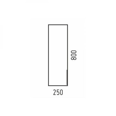 Шкаф подвесной Фрейм 80х25х17см коричневый