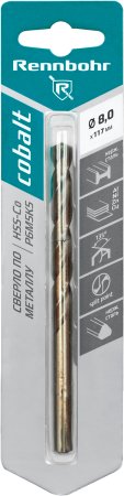 Сверло по металлу RENNBOHR 668080 8 мм 117 мм 1 шт