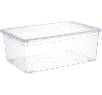 Ящик для хранения с крышкой 37х25х14см цвет прозрачный