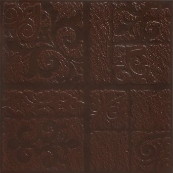 Плитка напольная КАИР, декор, коричневая 29,8х29,8х0,8 см
