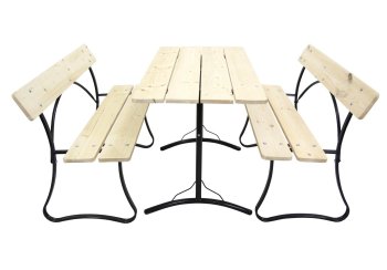 Комплект садовой мебели Компакт стол, 2 скамейки коричневый