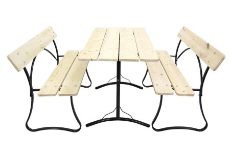 Комплект садовой мебели Компакт стол, 2 скамейки коричневый