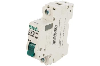 Автоматический выключатель Dekraft ВА-101 1P 20А хар-ка C 4,5кА Автоматический выключатель Dekraft ВА-101 1P 20А хар-ка C 4,5кА