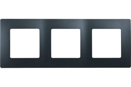 Рамка Legrand Etika 3 поста, цвет антрацит, арт. 672583