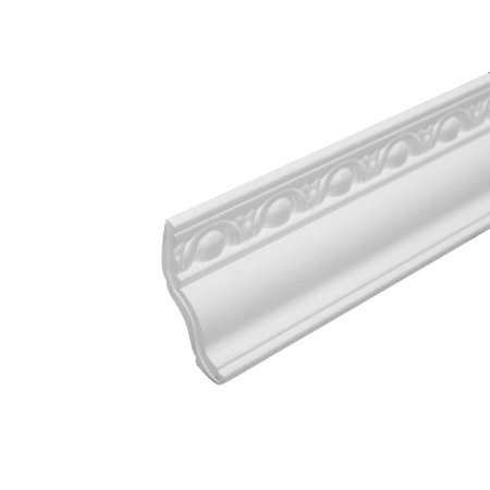 Плинтус потолочный  C101/80 Белый 62х50мм 2000