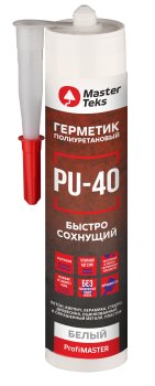 Герметик быстросохнущий MasterTeks ProfiMaster PU полиуретановый белый 280 мл