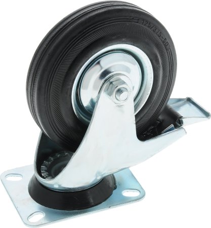 Колесо поворотное с тормозом Ø125 мм 155мм