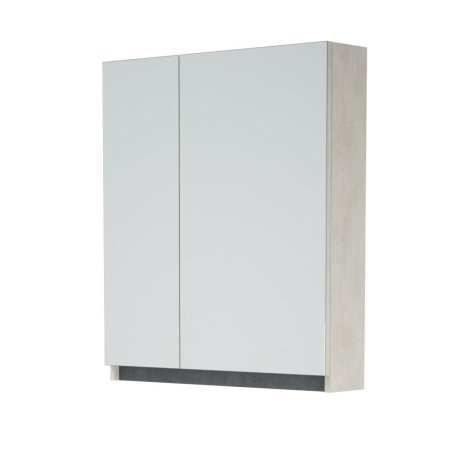 Шкаф-зеркало подвесной Сэнди 80х69х16см белый/графит