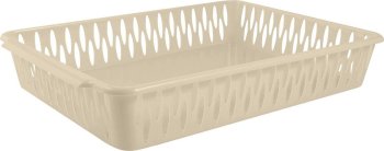 Корзина хранение Light 35,5х25х6см цвет Бежевый топаз