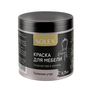 Краска Ижсинтез SOLEX акриловая для мебели туманное утро 0,75 кг матовая