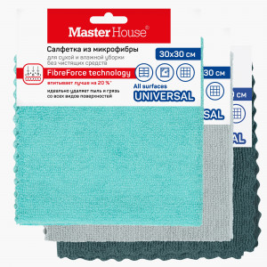 Салфетка для уборки универсальная MasterHouse 30х 30 см 1 шт.