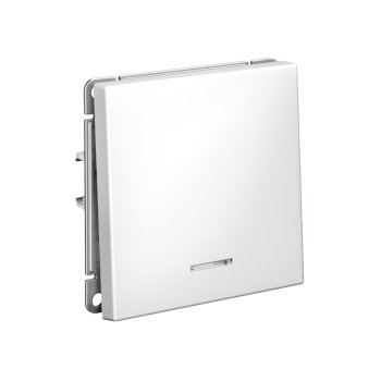 Выключатель встраиваемый Systeme Electric ARTGALLERY 1 кл. белый, с подсветкой, арт. GAL000113s