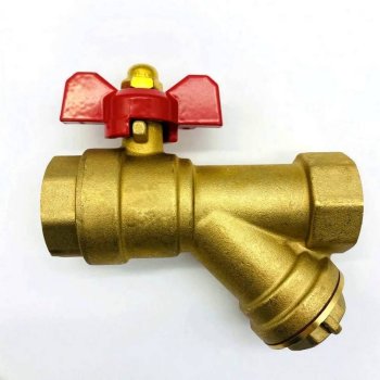 Кран шаровый шаровый ручка - бабочка 3/4" ВН-ВН латунь
