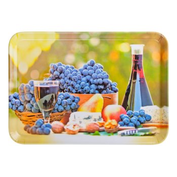 Поднос Вино и виноград пластик 33х24,5 см Поднос Вино и виноград пластик 33х24,5 см