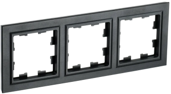 Рамка IEK Brite 3 поста, цвет черный, арт. BR-M32-K02