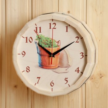 Часы для бани Бочонок