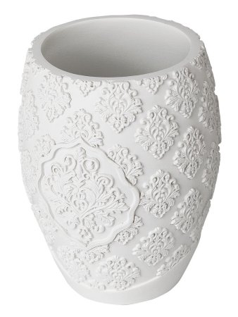 Стакан для зубных щеток Ажур полирезина цвет белый