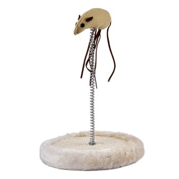 Игрушка для кошек Мышка на пружинке h25см Ø16см