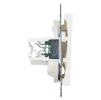 Розетка RJ45 категория 5е одноместная встраиваемая STEKKER Катрин цвет белый, арт. GLS00-7107-01