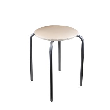 Табурет слоновая кость, форма круг 46,5х46,5х30 см