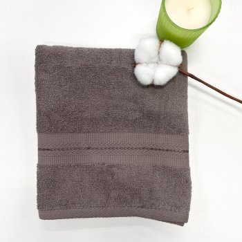 Полотенце 70х30 см коричневый